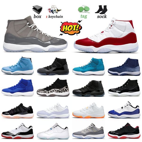 jumpman basketball shoes 11 11s low mid 45 bred men xi women cool grey cherry midnight navy space jam pantone bleached coral citrus running, White;red